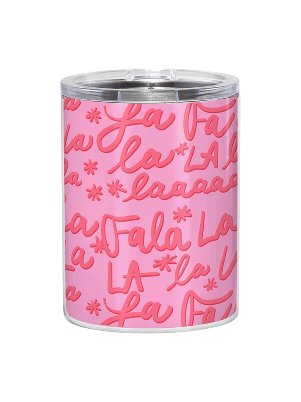 Slant Collections New Pink Falala Double Walled Short 12 Oz Tumbler